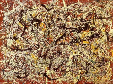 Mural sobre suelo rojo indio Jackson Pollock Pinturas al óleo